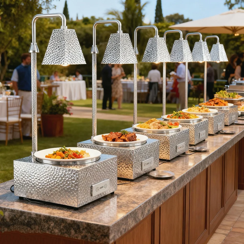 

XINGPAI Hotel Supplies Portable Infrared Food Warmer Lamp Stainless Steel Electric Food Heat Lamp Buffet