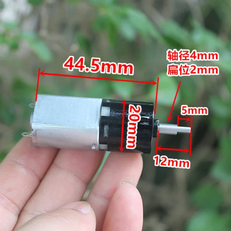 Micro 20mm Mini 130 Planetary Gearbox Gear Reducer Motor DC 12V 44RPM Slow Speed Mute Reduction Motor