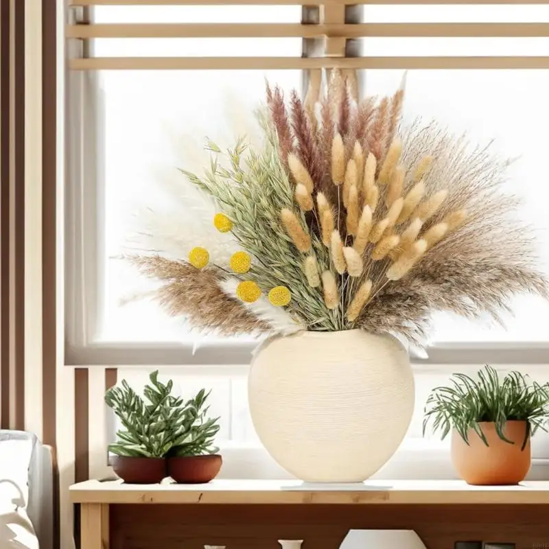118 Chiếc Bó Hoa Khô Tự Nhiên Bohemian Trang Trí Đám Cưới Thủ Công Pampas Cỏ Sắp Xếp B03E