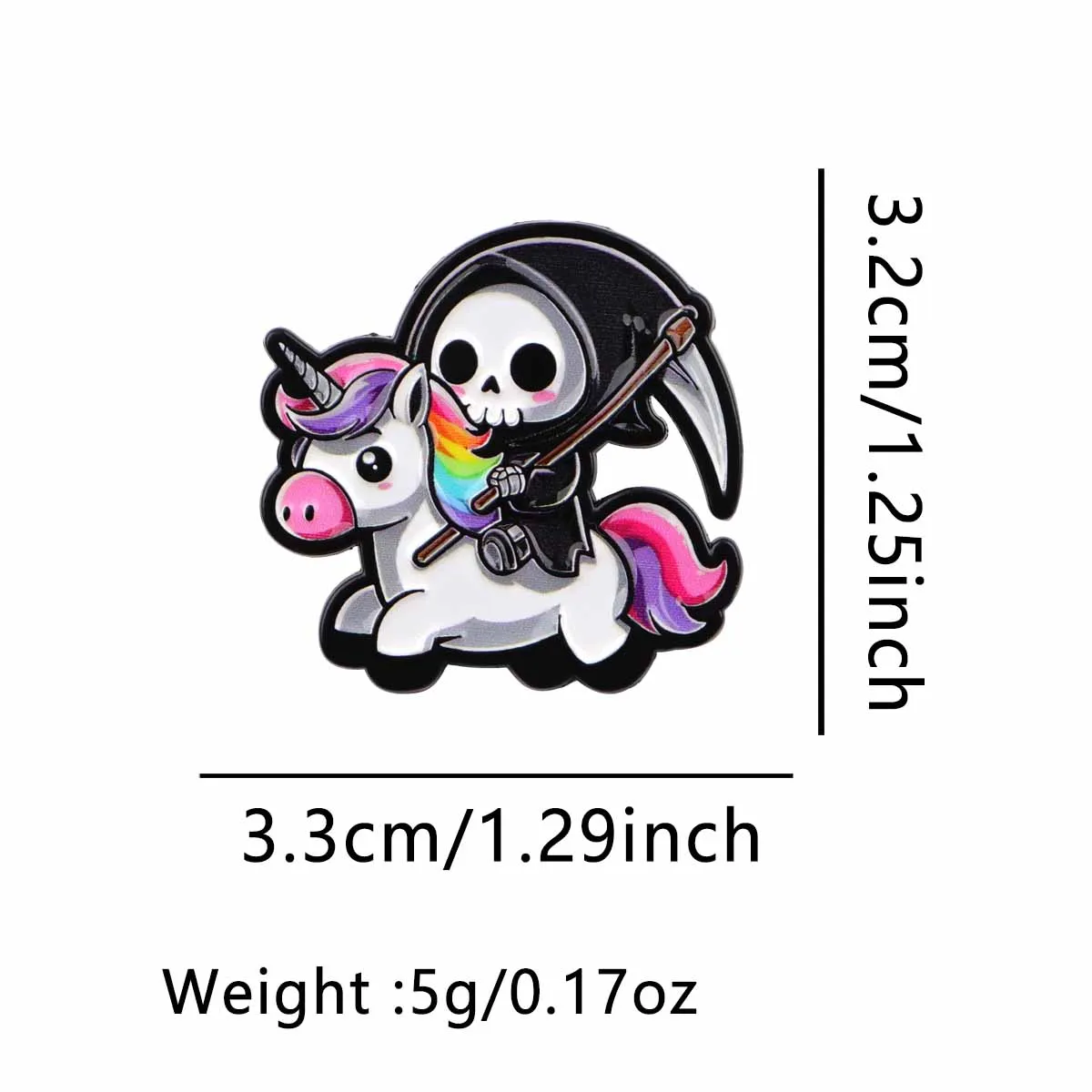 Skelett Emaille Pin Regenbogen Brosche Pines Anstecknadeln Abzeichen auf Rucksack Kleidung Accessoires Halloween Schmuck Freunde Geschenke – Detail 5