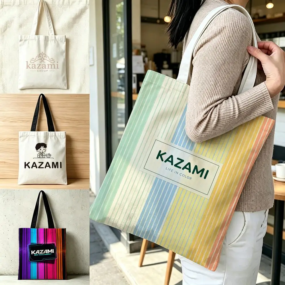 Character Kazami Storage Bags Polyester Canvas Foldable Tote Bag Lightweight Reusable Shopping Shoulder Bag