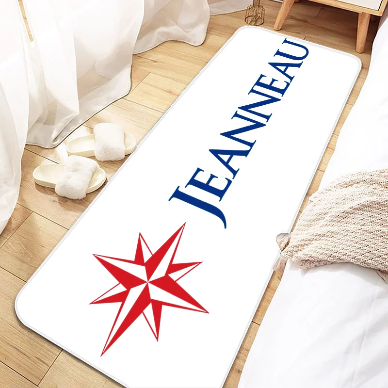 JEANNEAU logo Door Mat Entrance Non-slip Doormat Washable Kitchen Carpet Living Room Hallway Rugs Bathroom Bath Door Mats