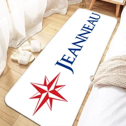 JEANNEAU logo Door Mat Entrance Non-slip Doormat Washable Kitchen Carpet Living Room Hallway Rugs Bathroom Bath Door Mats