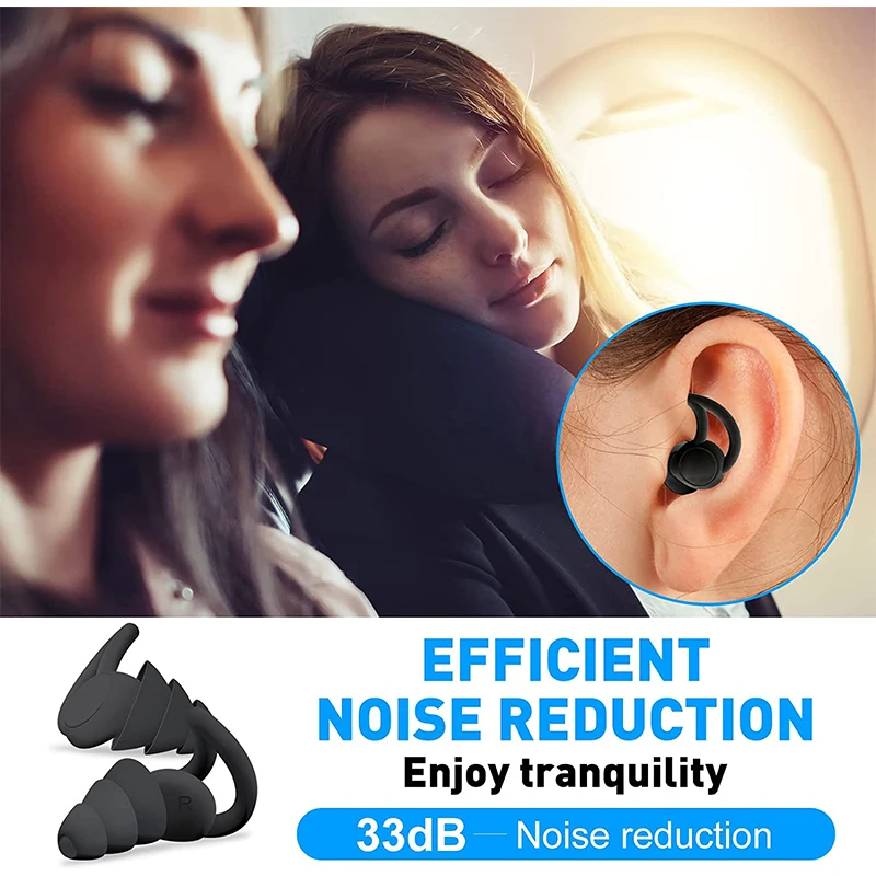 Portable Anti Noise Silicone Earplugs Waterproof Swims Ear Plugs Sleep Diving Softs Comfort Canceling Noise Reduction Soundproof