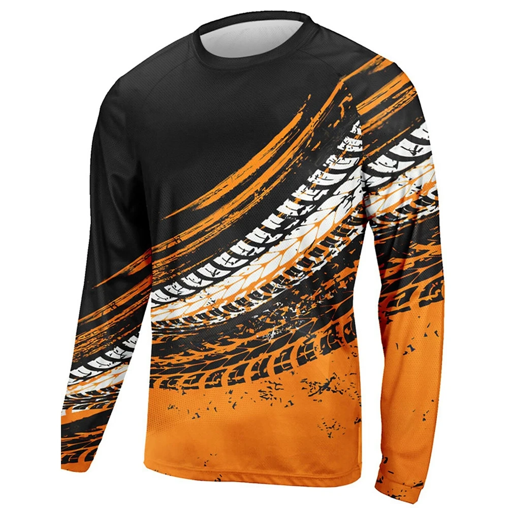 Fashion Stripe Print Men's Long Sleeve T-Shirt Autumn Outdoor Street Casual Round Neck Clothing For Men Loose Classic Design Top
