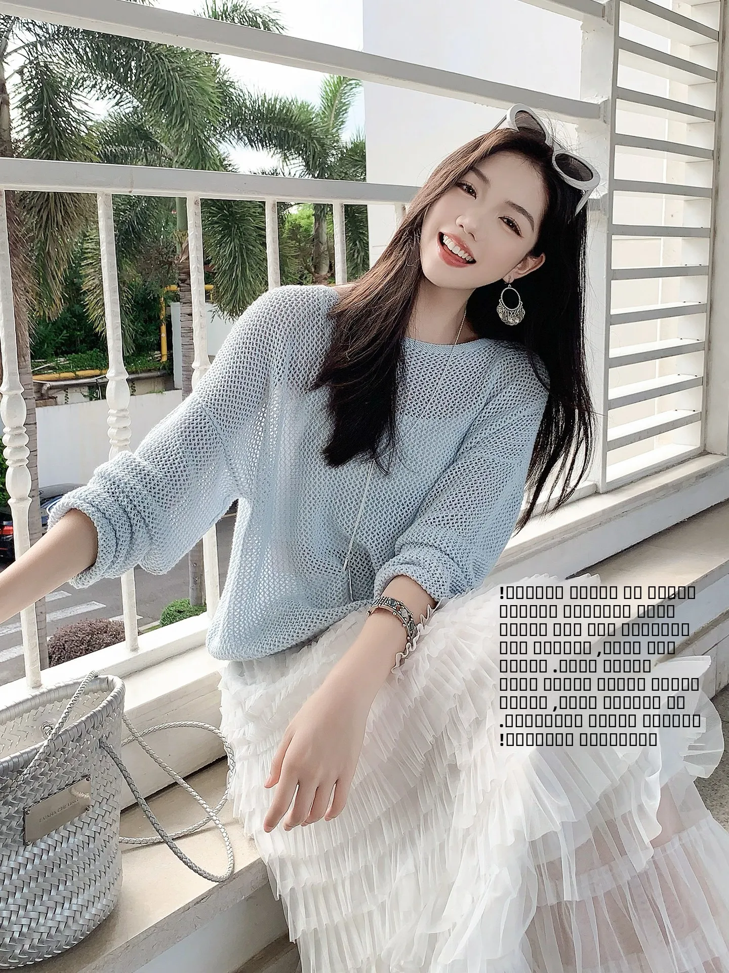 

MeiYang Knitted Cotton irt Hollow out oulder Loose Fit Long Sve round Ne ort Sle Commute Faion Pure Color