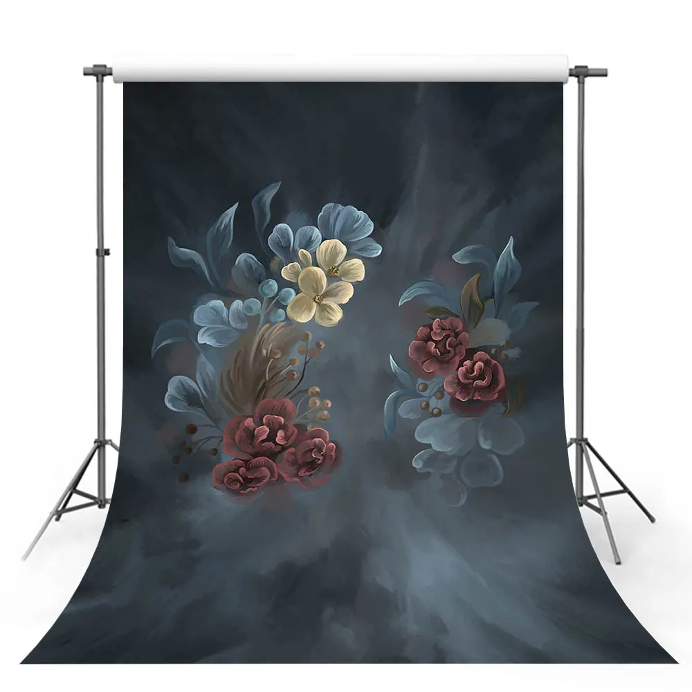 Mehofond-Retro Oil Painting Flower Backdrop para Fotografia, Textura abstrata, bebê, adulto, Arte Maternidade, Retrato, Photo Background