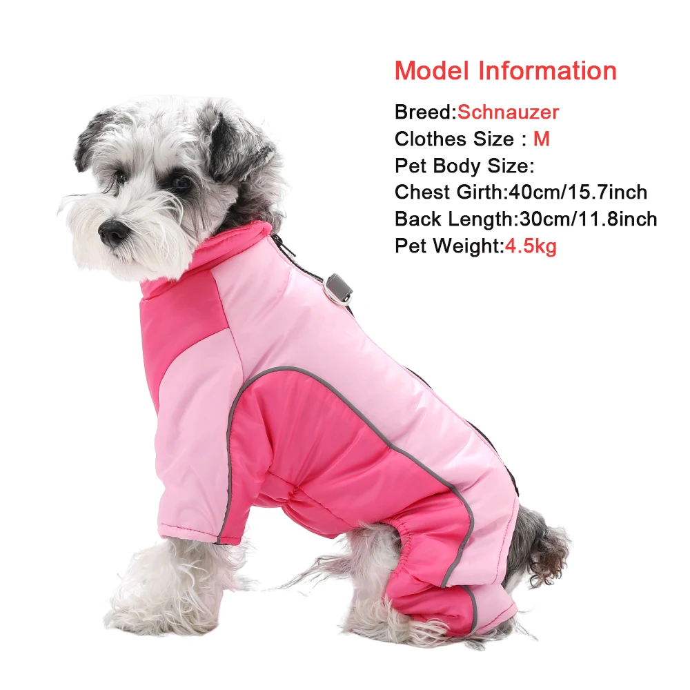 Wasserdichter Hundeanzug, Winterkleidung für Haustiere, warme, reflektierende Wolljacke für kleine und mittelgroße Hunde, Mops- und Chihuahua-Kostüm. – Detail 1
