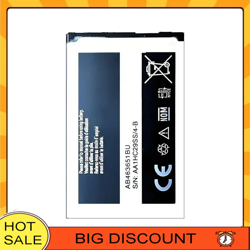 

Аккумулятор AB 463651 BU для Samsung W559 S5620I S5630C S5560C C3370 C3200 C3518 J808 F339 S5296 C3322 GT-C3530 S5610