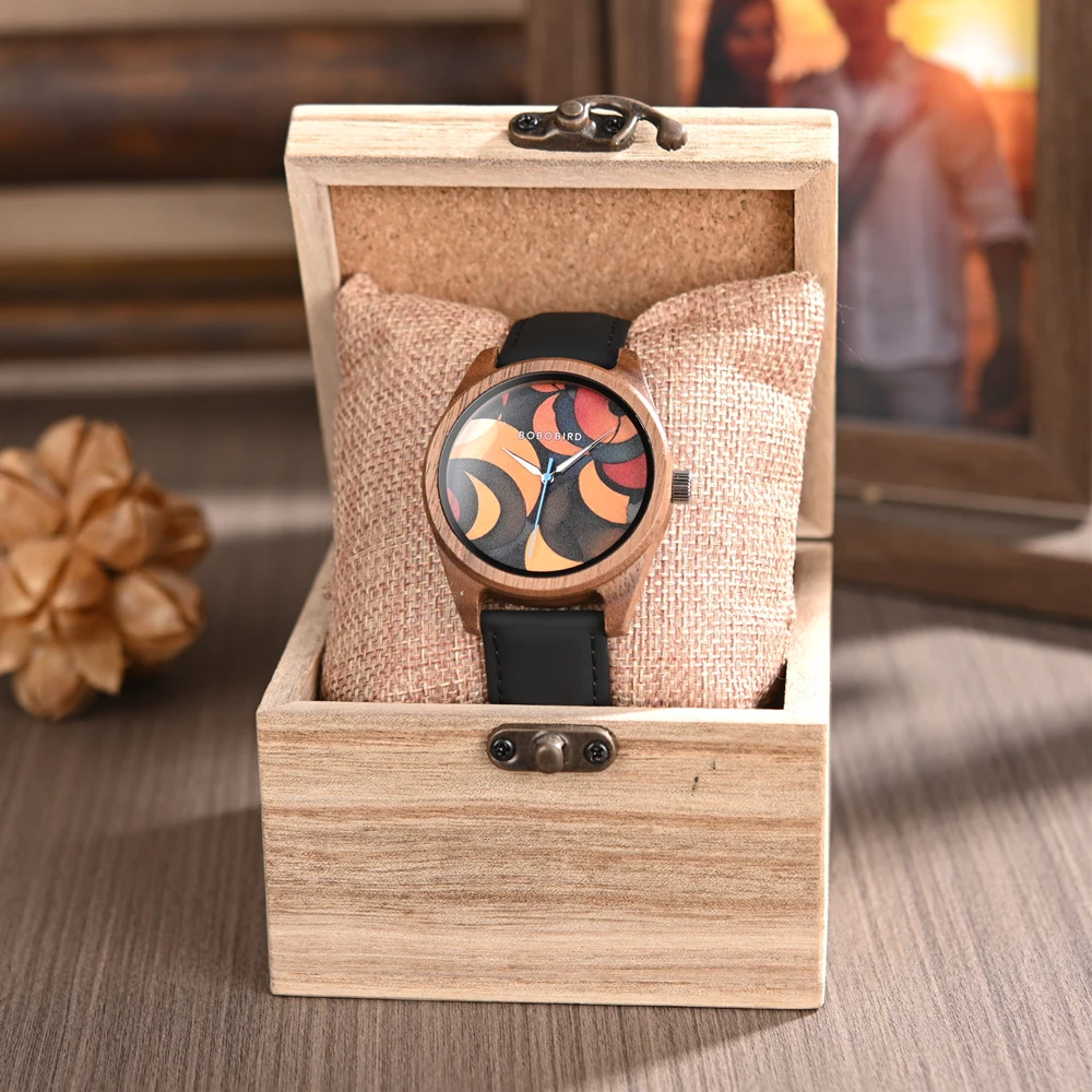 BOBO BIRD موضة ساعات رجالية ساعة يد خشبية حركة كوارتز 2025 جديد مخصص دروبشيبينغ