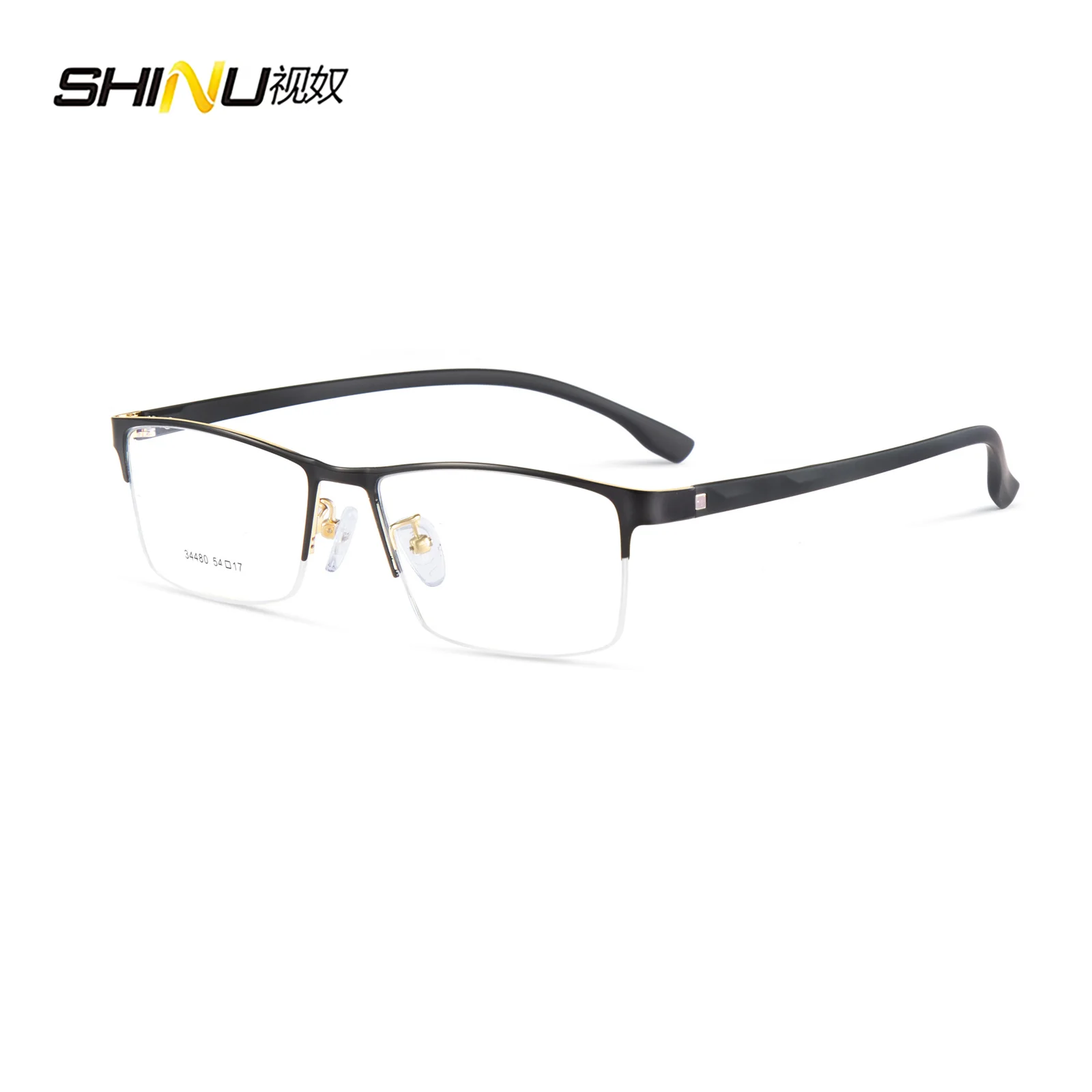 shinu-ハーフフレーム処方メガネ多焦点老眼鏡累進眼鏡老眼メガネ近視眼鏡