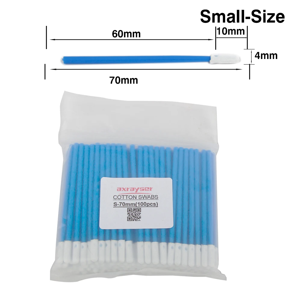 100pcs Industry Cotton Micro Swab Dus Off Fiber Laser Tools Anti-static for Cleaning Laser Lens Protective Windows Head Parts