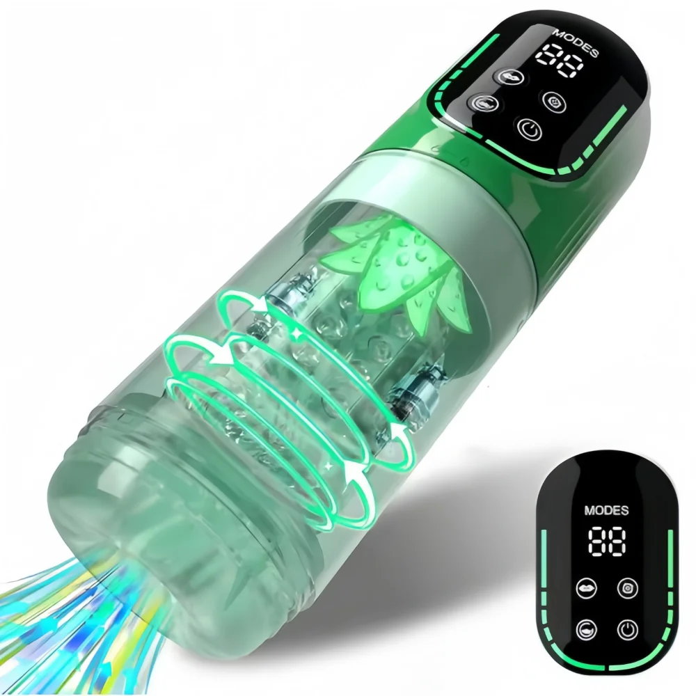 Retractable Rotating Jet Cup Insertion Sucking Vibrating Penis Massager Piston Vagina Automatic Blowjob Male Masturbator