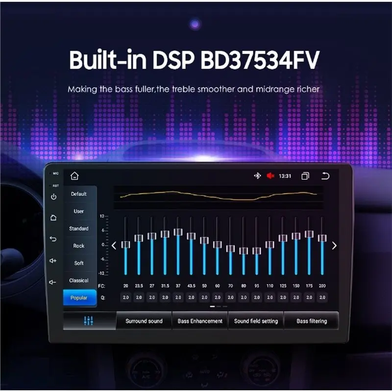 Car Radio Wireless Auto For Transit Fiesta Focus Galaxy Mondeo 4GB+ 32GB 7" Multimedia Video Player DSP GPS-A86G view 3