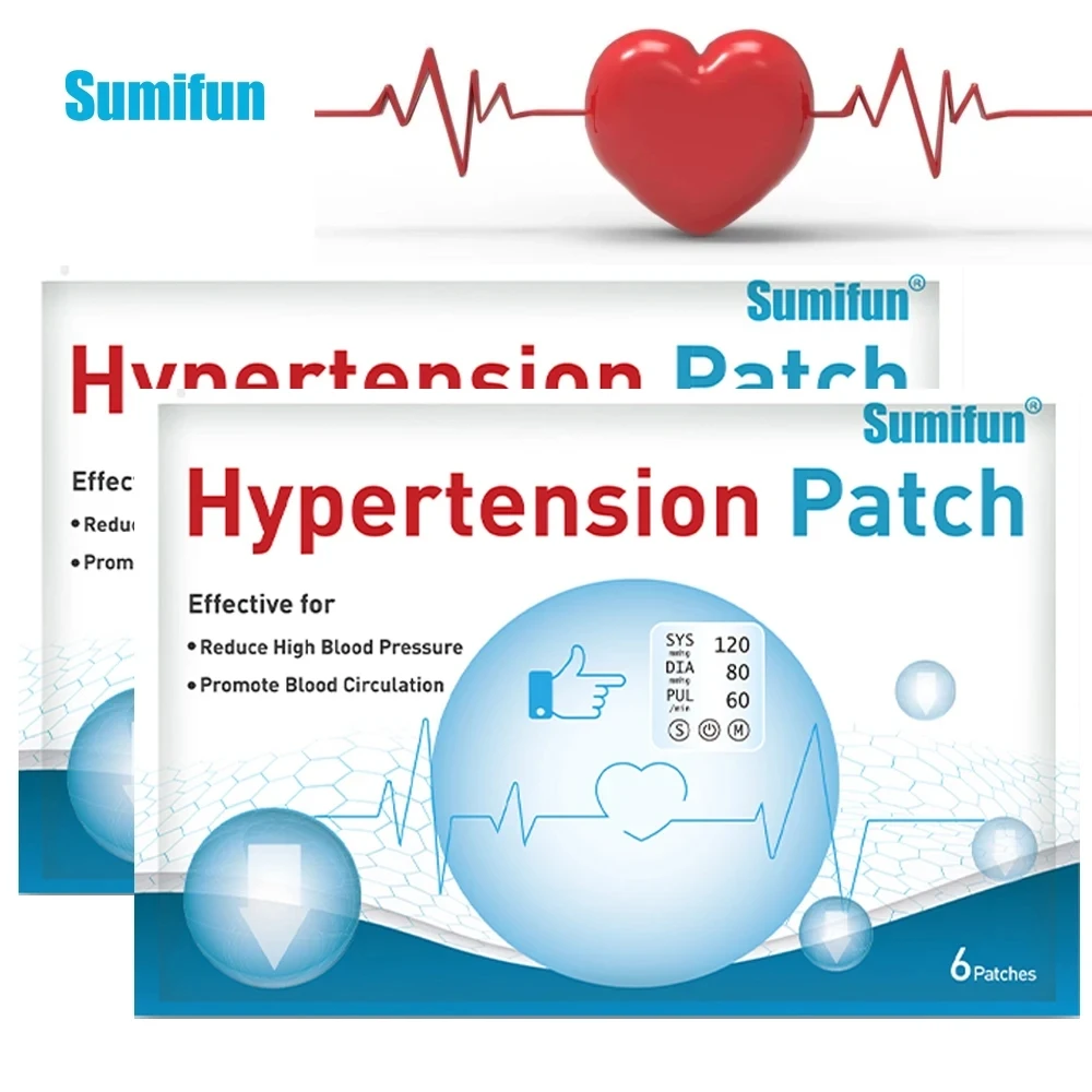 Sumifun 6pcs Control High Blood Pressure Treatment Patch Hypertension Medicine Cure Chinese Medical Navel Hypotensive Plaster