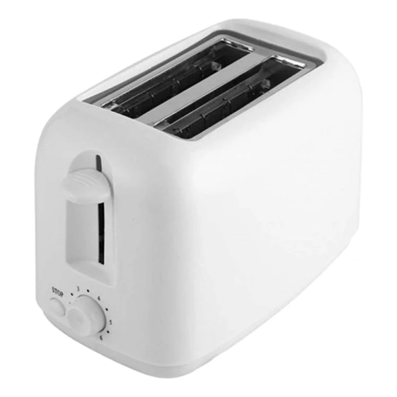 Retro Toaster 2 Slice With 6 Functions, Stainless Steel Toaster Removable Crumb Tray, Under Base Cord Storage US Plug