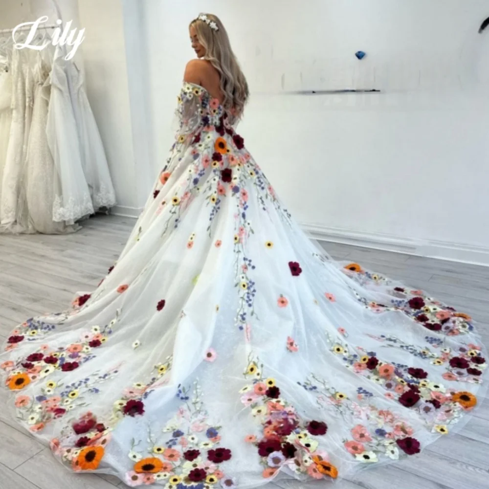 فساتين حفلة موسيقية أنيقة على الطراز الرعوي من Lily على شكل قلب بدون ظهر مزينة بفساتين سهرة على شكل حرف a فستان رسمي مخصص