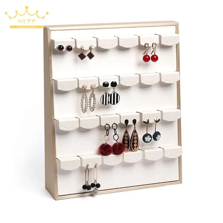 

Leather Tray for Jewelry Exhibition Jewelry Storage Bevel Tray Store Counter Earrings Necklace Pendant Rings Display Organizer