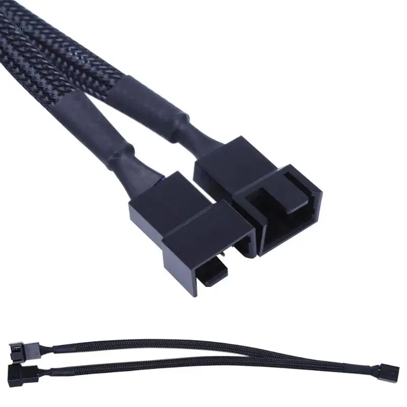 4-Pin Fan Extension Adapter Cable 4Pin to 2x 4-Pin PWM Connector 1 to 2 Splitter Dropship