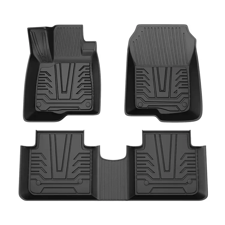 Hot Selling  Foot Mat TPE Waterproof Full Set Car Pad Customizable Wear-resistant  Floor  For T-esla