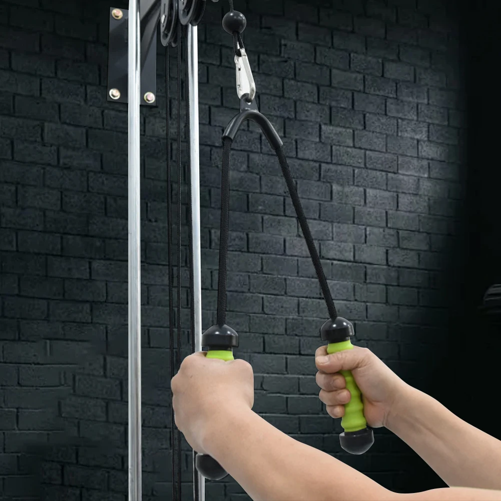 

Tricep Rope with Handles LAT Pull Down Bar Ergonomic Triceps Rope Cable Attachment Tricep Pull Down Rope Gym Accessories