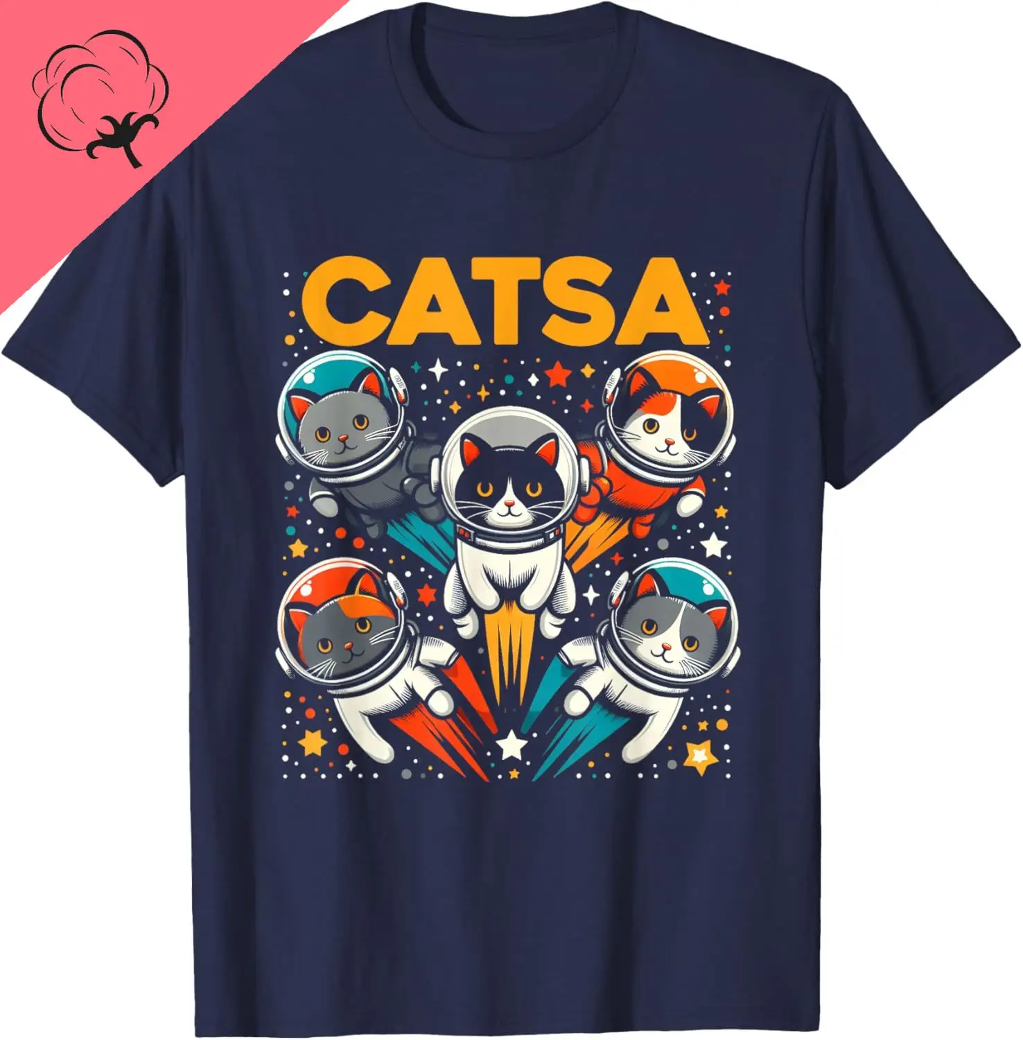 

Футболка Catsa Cat Astronauts Kitten Space Astronomy с героями мультфильмов Sci-Fi для пары Kawayi Y2k, дышащая и удобная Ropa Hombre