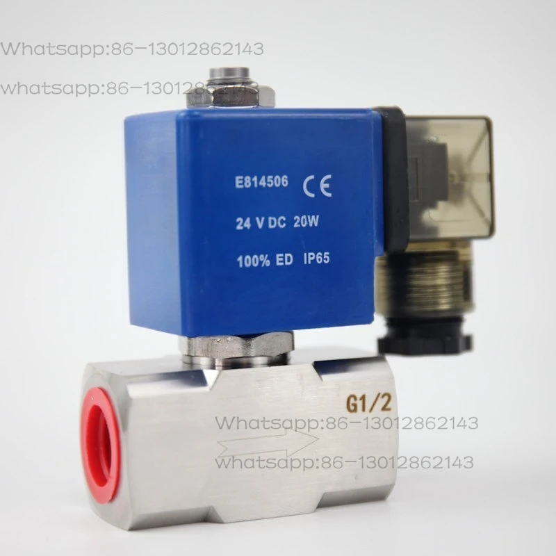 12MPA stainless steel high pressure solenoid valve/water valve/air valve/normally closed model/piston structure