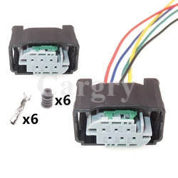 1 Set 6P 1-967616-1 2-967616-1 7M0973119 AC Assembly Car Throttle Sensor Plastic Housing Waterproof Wire Socket For Benz BMW