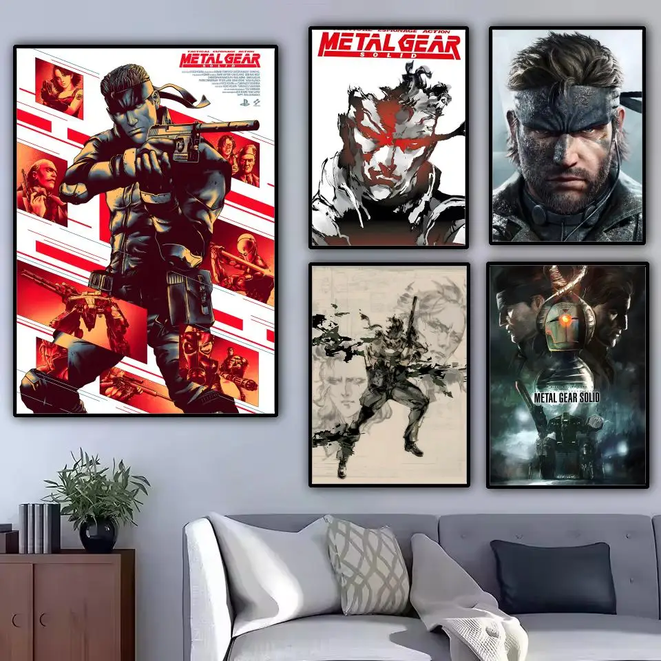 Metal Gear Solid Series Painting Calligraphy Canvas Poster: Crease Free Waterproof Durable All Space Wall Decor
