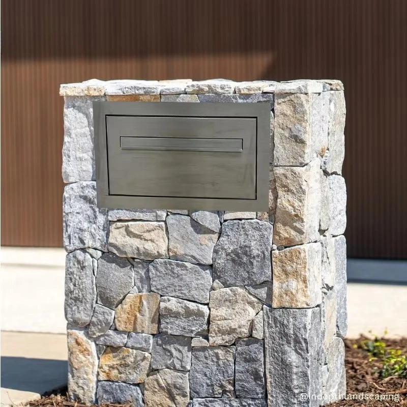 Freestanding Wall Mount Galvanized Steel Mailbox 70L Capacity Anti-Theft Key Lock Waterproof Durable Outdoor Letter Box