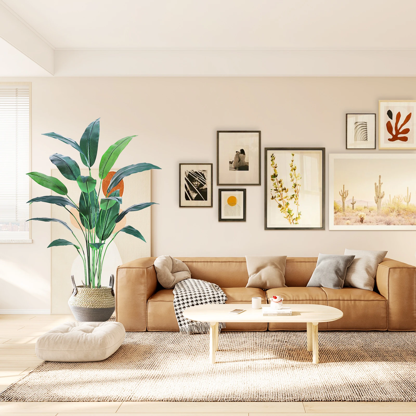 نبات الطيور الاصطناعية 6FT(72in)/7FT(84IN) شجرة النخيل المزيفة للديكور الداخلي والخارجي والنباتات الصناعية للمكتب المنزلي