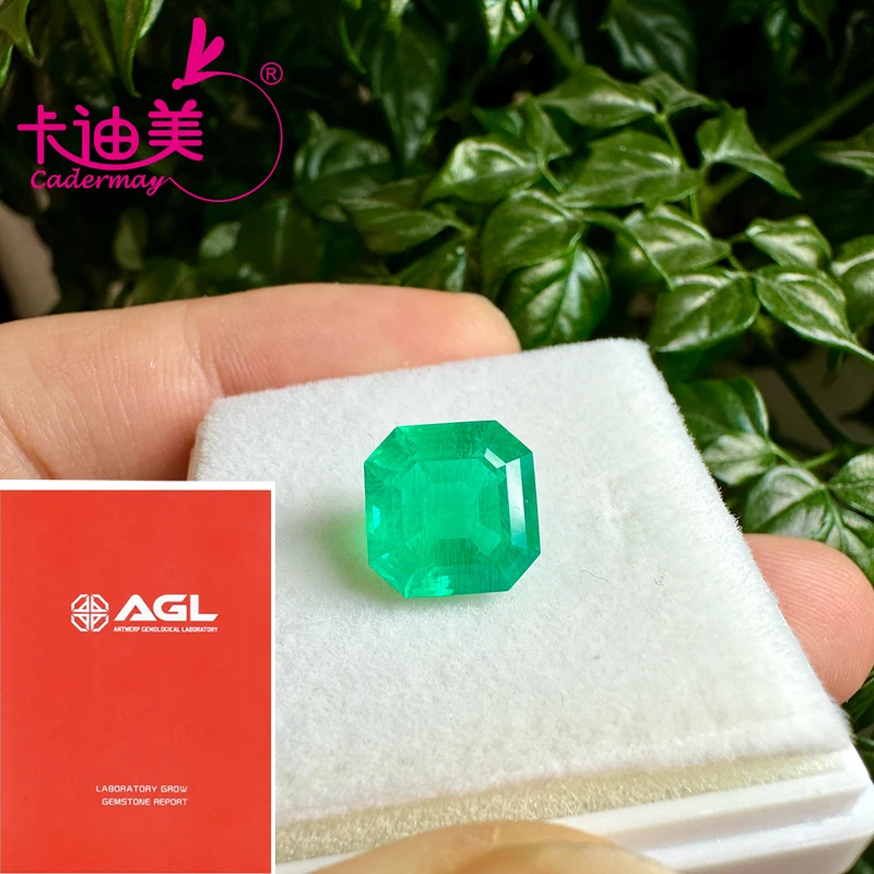 

Кадермей 2 # Гидротермальный изумруд с включениями, огранка Ашер, для изготовления ювелирных изделий