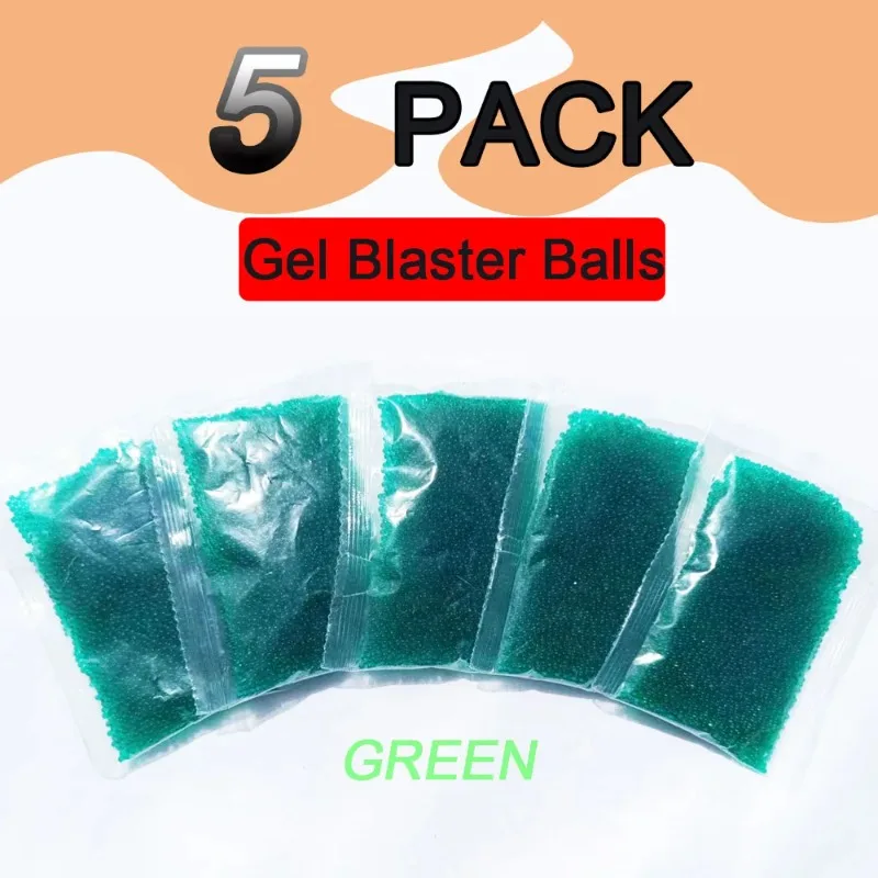 5 pacote 50000 pçs bolas de gel blaster munição contas de água para armas blaster m416 ak47 armas de brinquedo balas jogos ao ar livre