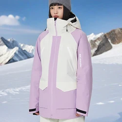 Veste de sport de plein air pour homme et femme, sweats à capuche de ski pour couple, motoneige, vêtements trempés, chaud, coupe-vent, combinaison de ski, hiver, nouveau, 2025, 506