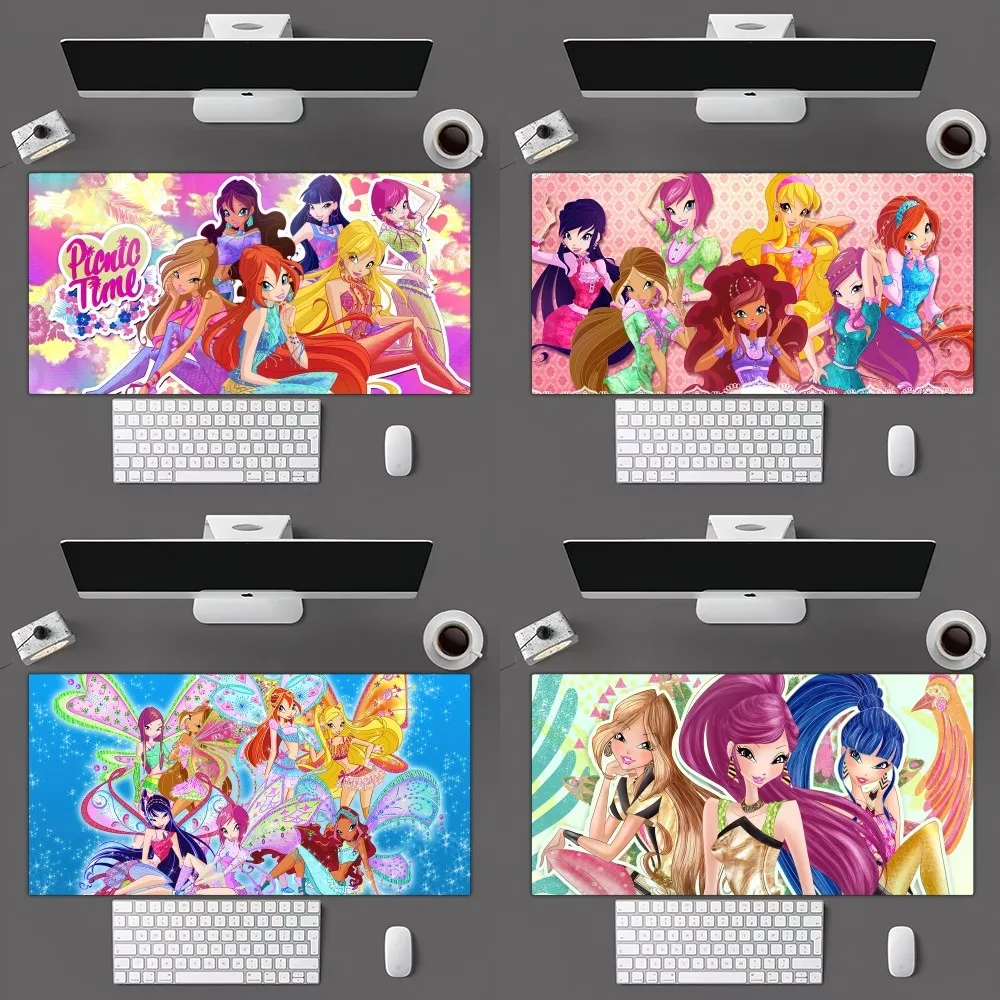 W-Winx Gril Cartoon Club Muismat Mousepad Gamer Muismat Maat Voor Kantoor Lange Tafelmat