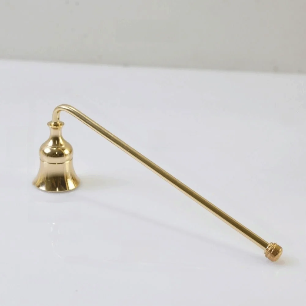 Bell Shaped Candle Snuffer Metal Short/Long Handle Wick Flame Cover Vintage Design Elegant Design Candle Blower Out SPA Hotel