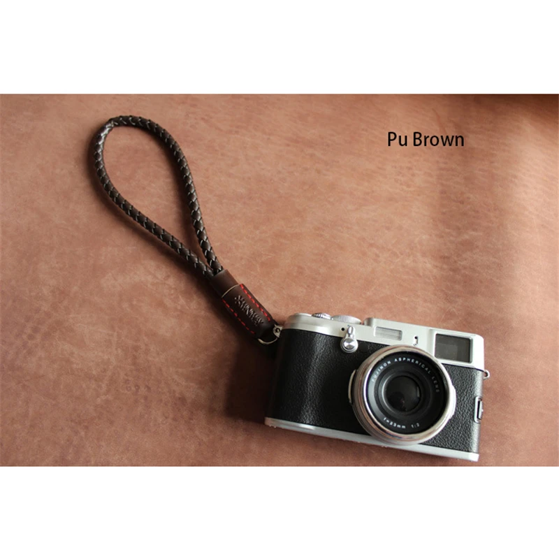 Câmera slr faixa de pulso correia alça de pulso da lona do plutônio para sony fuji leica nikon canon dslr câmeras