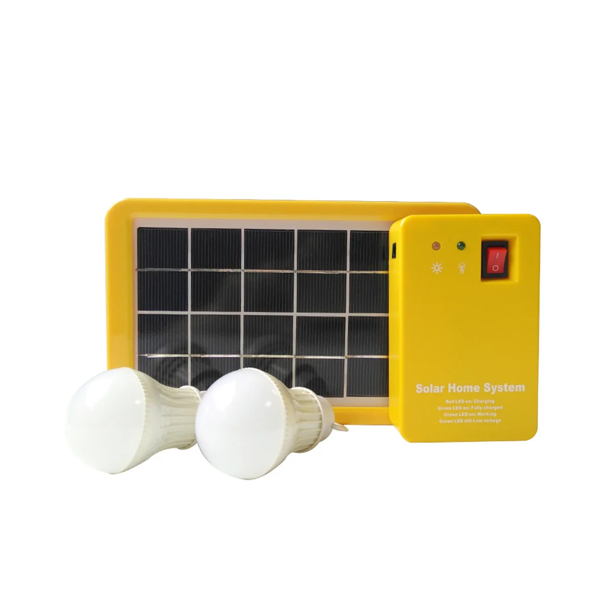 Panel de luz Solar de 3W, Kit de 2 bombillas, Sistema Solar, luz Solar de ahorro de energía, luz LED recargable para interior y exterior