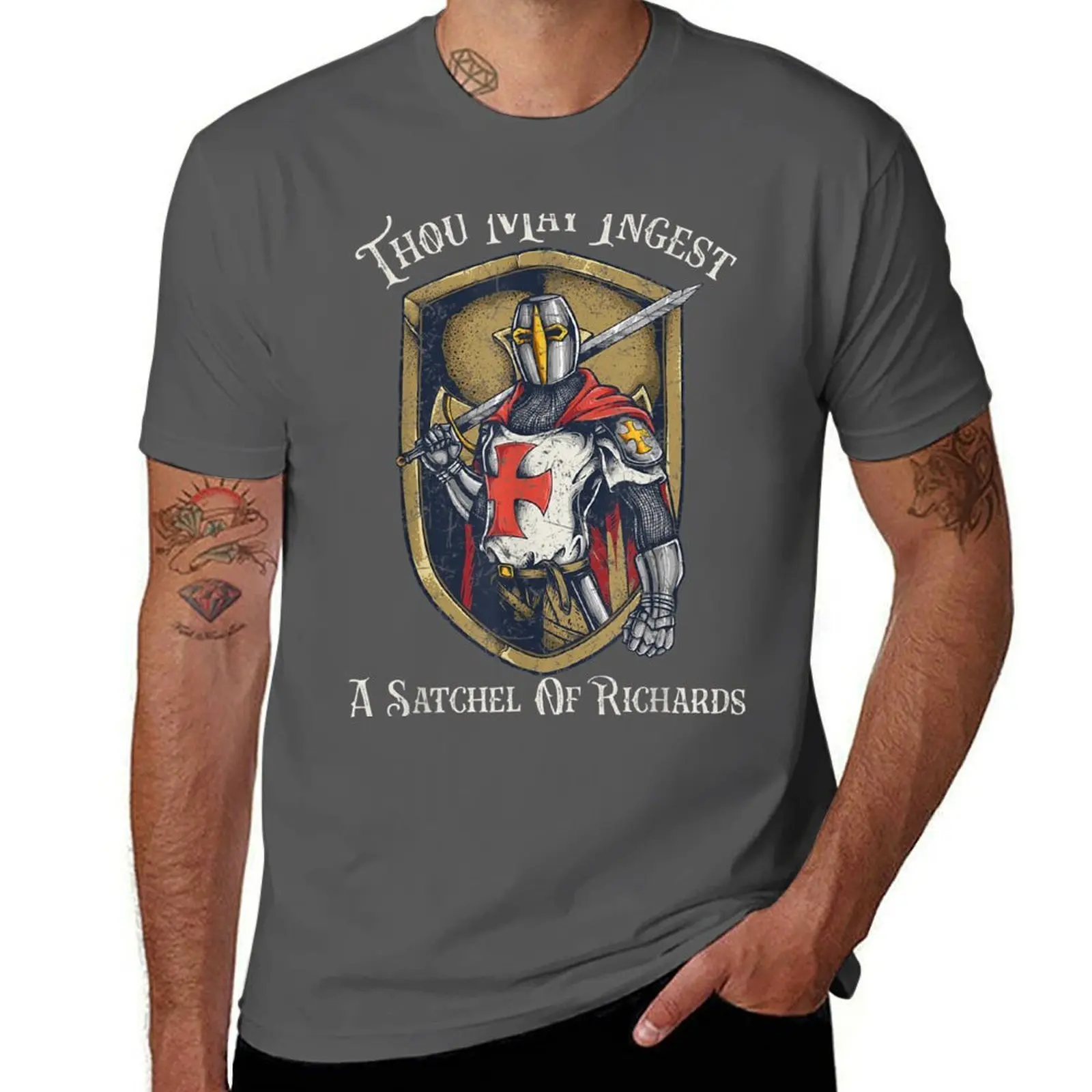 

Thou May Ingest A Satchel Of Richards T-Shirt Street Fashion Casual Tee Shirt