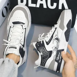 Spring Autumn Men's Boots White Lace Up Male Shoes Trendy 2025 High Quality New Cheap Y2k Footwear Low Price Casual Comfortable