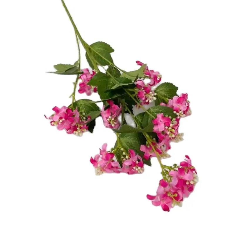 

5Pcs Faux Long Stem Sweet-Scented Osmanthus Simulation Lilac Green Leaf Wedding Home Decorative Artificial Sophora Japonica