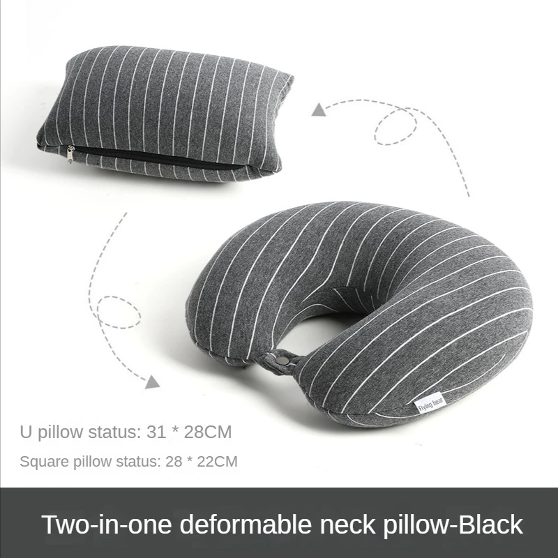 

Multifunctional U-shaped Neck Pillow 2 In 1 Memory Foam Car Aircraft Neck Pillow Slow Rebound Soft Travel Headrest Flying Sleep