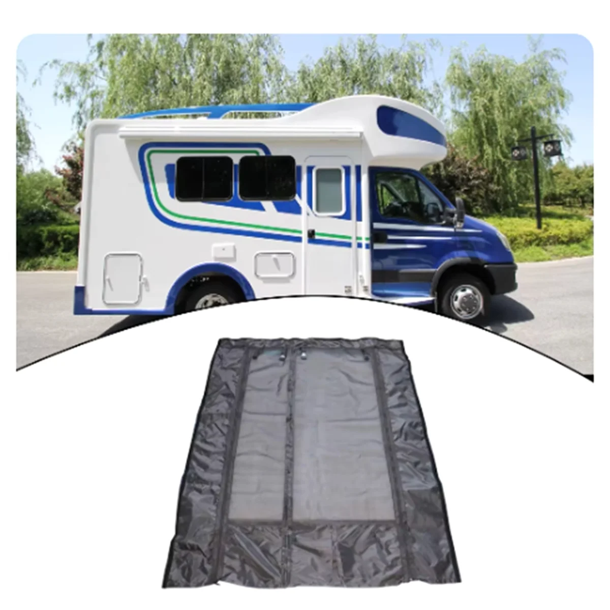 133x180CM Van Bug Screen Universal Mosquito Net for Motorhomes RV