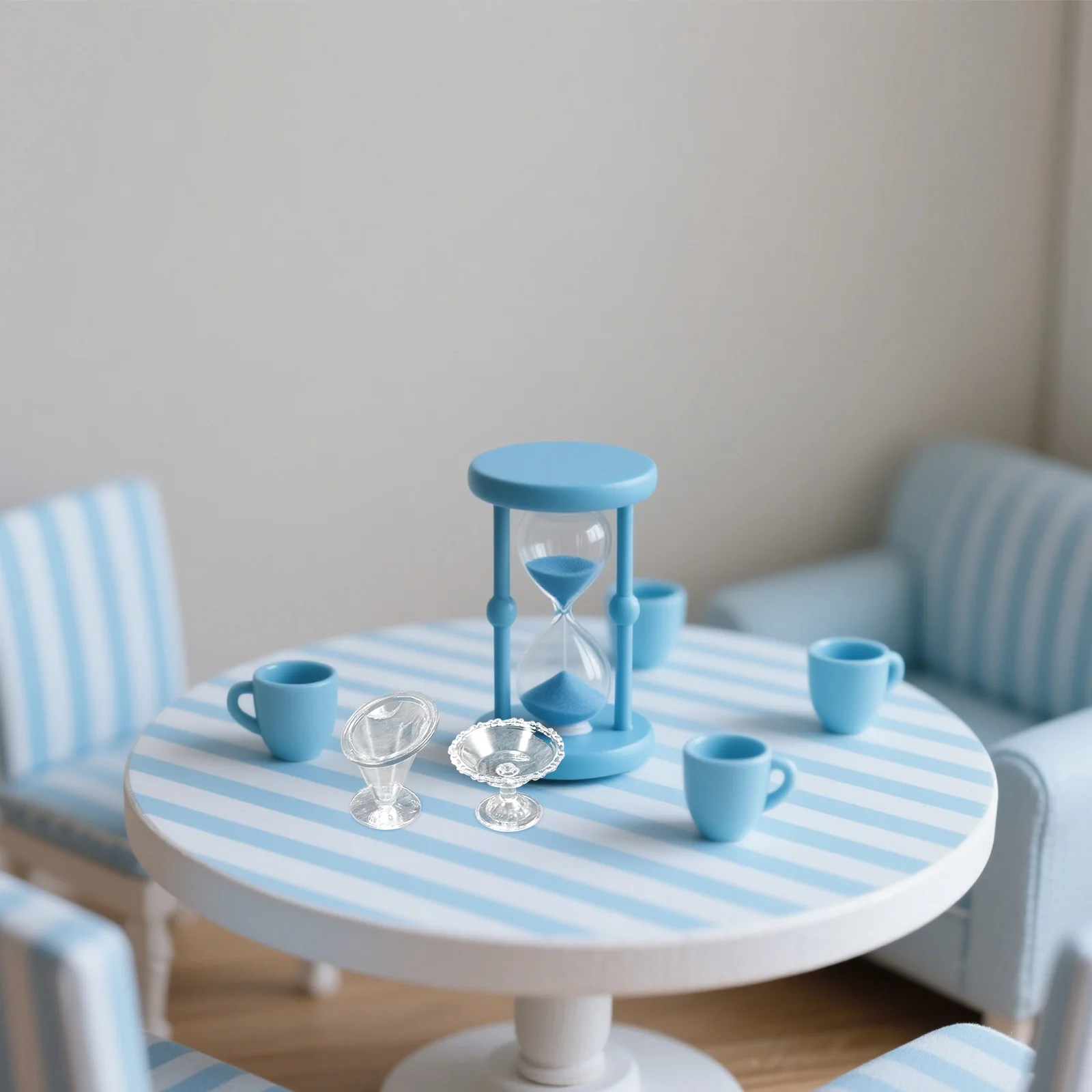 

24Pcs Miniature Tableware Set Fun Shape Ice Cream Cups Sturdy Long-Lasting Kids Pretend Play Dollhouse Accessories Kitchen Props