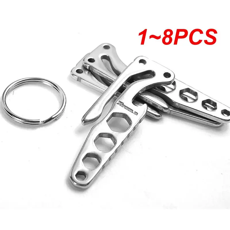 1~8PCS Bottle Opener Stainless Steel High-quality High Strength Corrosion Resistance Oxidation Resistance Camping Supplies