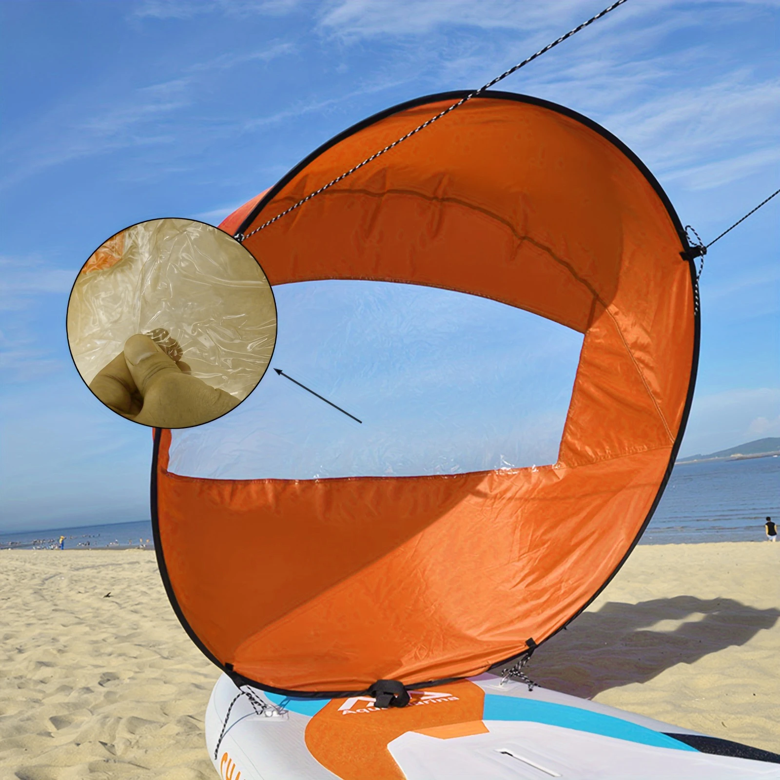 Foldable Kayak Downwind Wind Sail Folding Paddle Sailing for SUP Paddle Board Canoe Inflatable Boat Durable Lightweight
