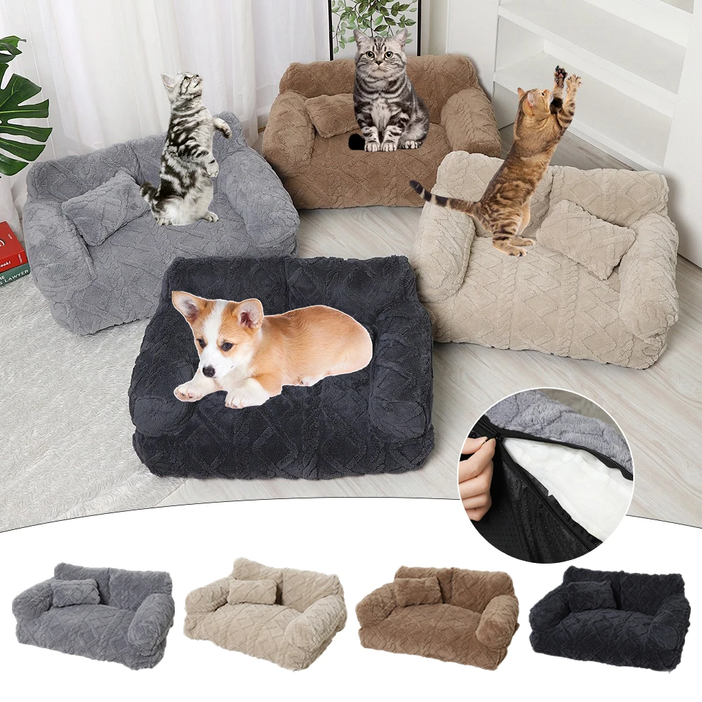 

Super Soft Pet Dog Sofa Bed Plush Removable Washable Bed Comfortable Sleeping Artifact Suitable for All Kinds of Cats Lit Chien