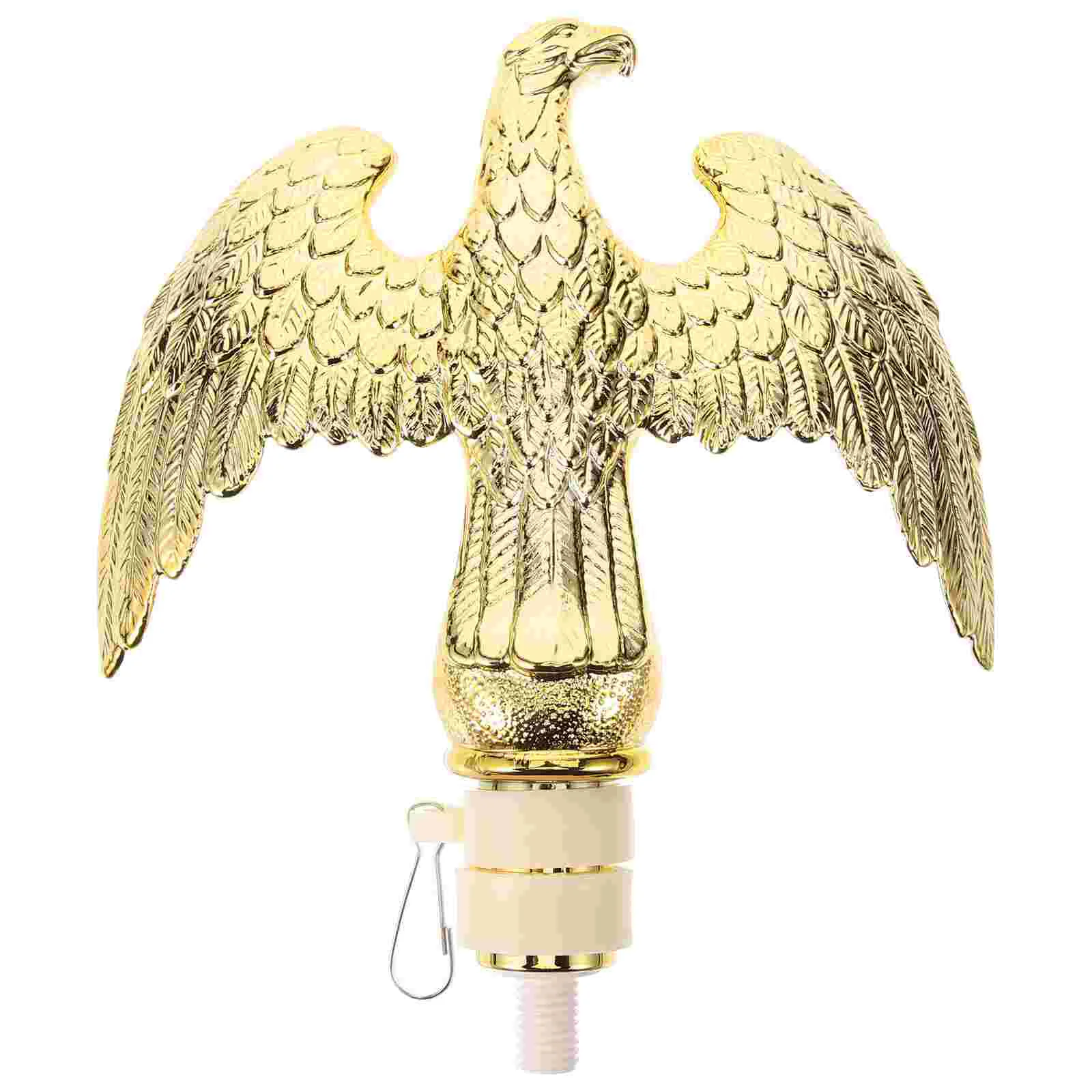 

Delicate Eagle Shape Flag Pole Top Decoration Outdoor Flag Pole End Ornament Flagpole Head Eagle Head Square Flag Top Card Head