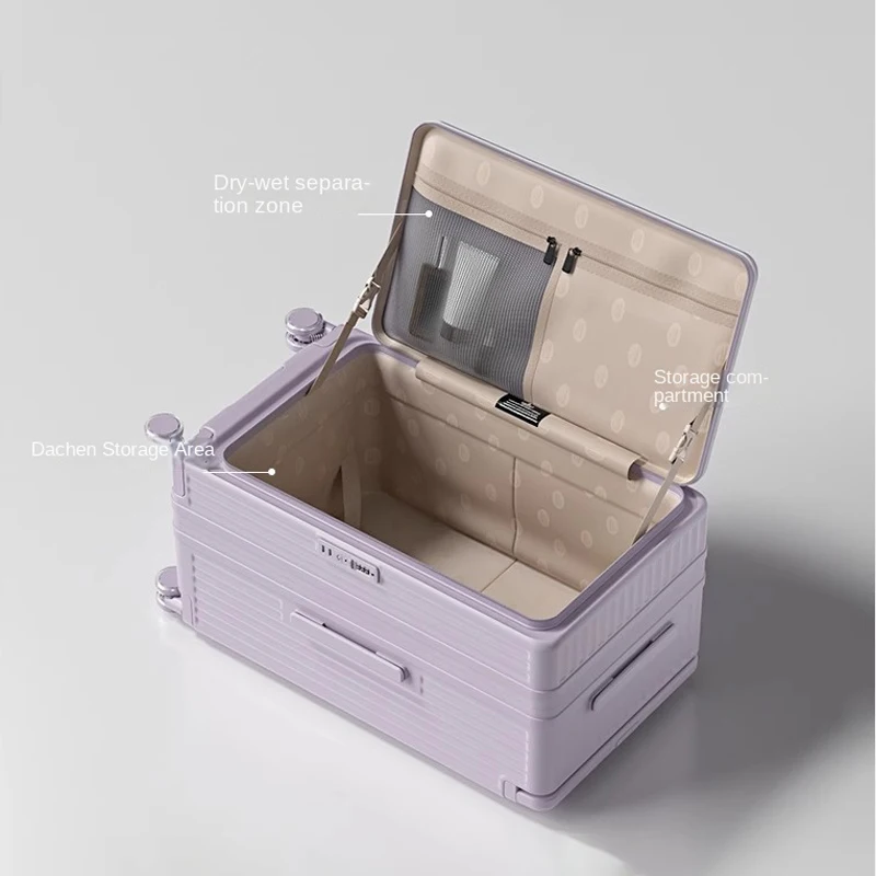 20/24/26/30인치 와이드 타이로드 여행용 캐리어 전면 개폐형 보딩 박스 PC 지퍼 트롤리 케이스 바퀴 포함 기내용 수하물