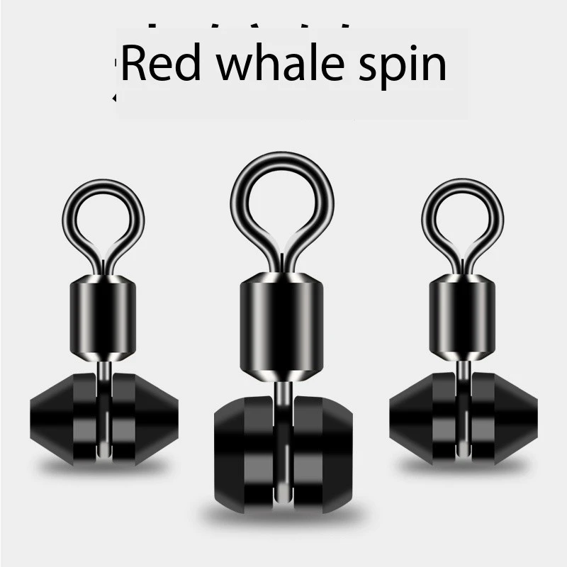 

Anti Entanglement Red Whale Swivel Balance Sub Line Splitter Three-Way Connector Sea Fishing String Hook Live Fish Buckle Access